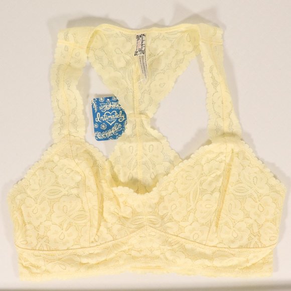 NWT Free People Racerback Bralette in Lemon Water Ice - Picture 4 of 8